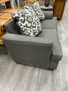 DARK GRAY PILLOW BACK LOVE SEAT