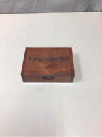 PLAYING CARDS IN WOODEN BOX