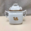 VINTAGE TEA LEAF SUGAR BOWL W/LID
