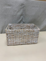 WHITE WASHED SEAGRASS BASKET