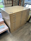 METAL 10 DRAWER FLAT FILE CABINET