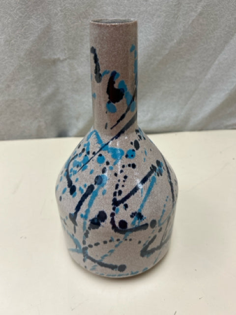 2 TONE BLUE CERAMIC VASE