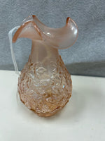 IRIDESCENT PINK GLASS VASE