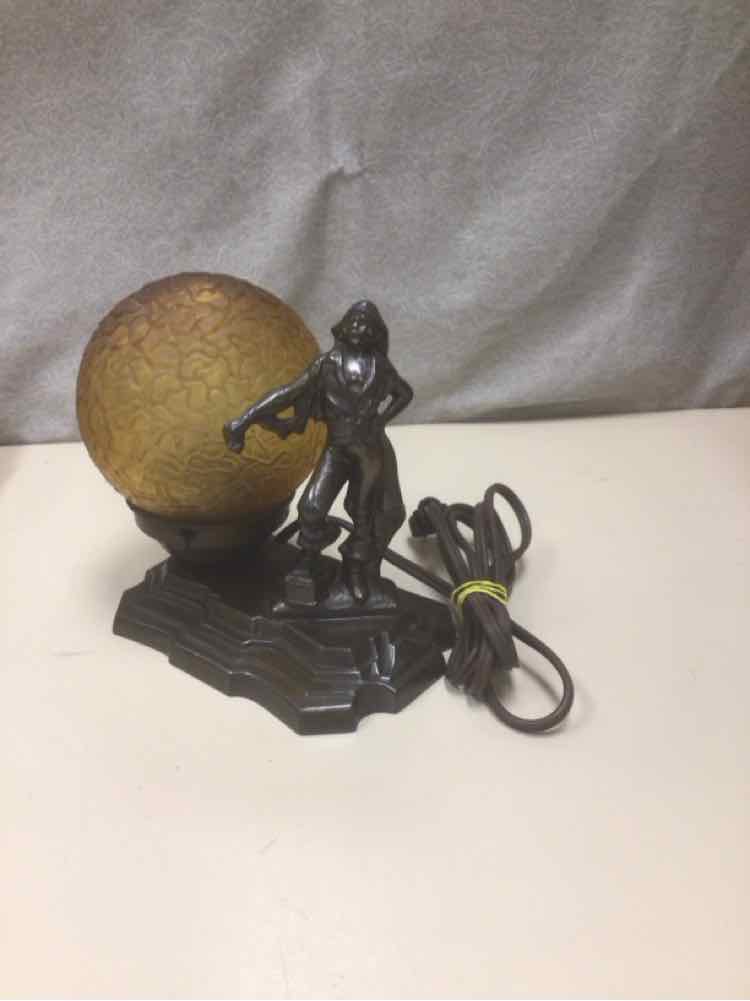 VINTAGE BRONZE PIRATE LAMP