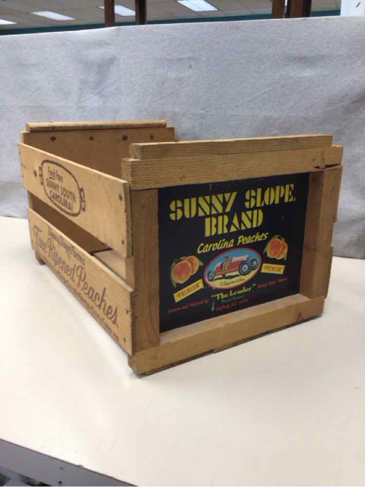 WOOD PEACH CRATE