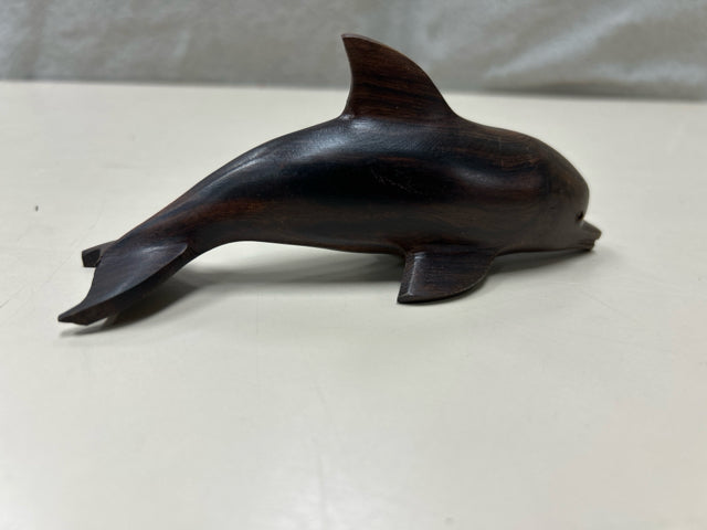 WOOD CARVED DOLPHIN