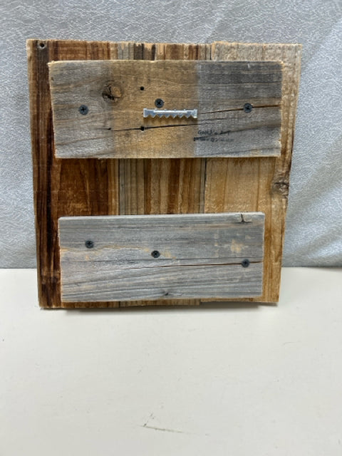 OHIO SHAPE WOOD W/TEAL WHITE