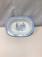 VINTAGE BROWN/BLUE SERVING DISH