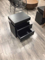 BLACK 2 DRAWER NIGHTSTAND