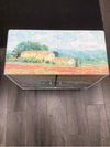 LANDSCAPE PAINTED CABINET ON WHEELS