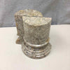 2 WHITE STONE BOOKENDS