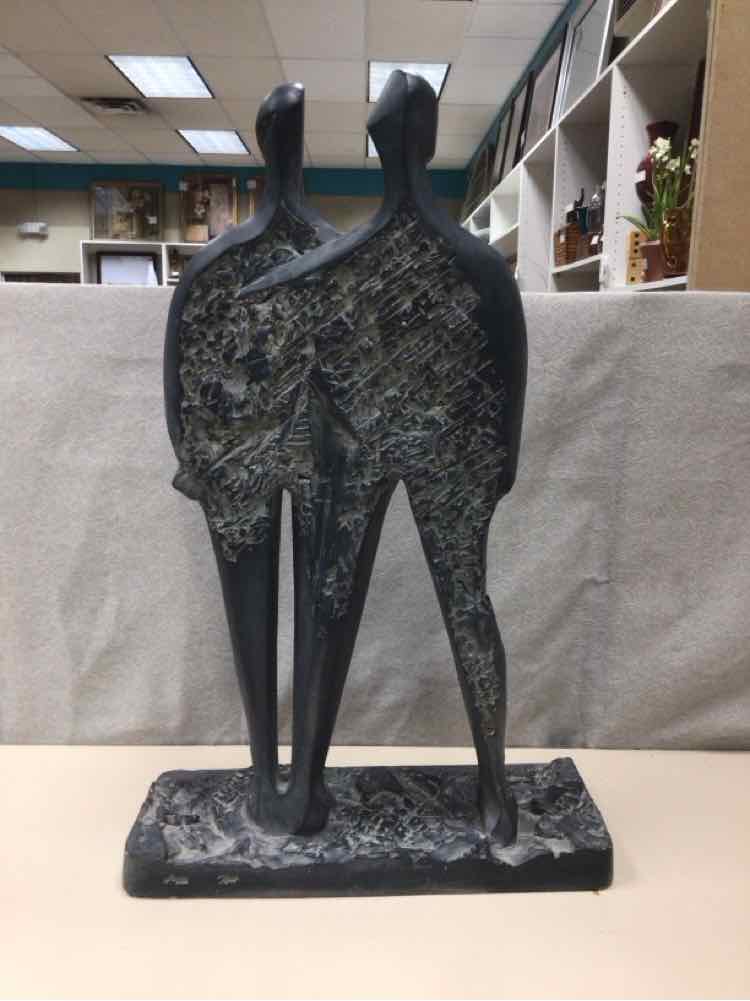 GREY ABSTRACT FIGURES SCULPTURE