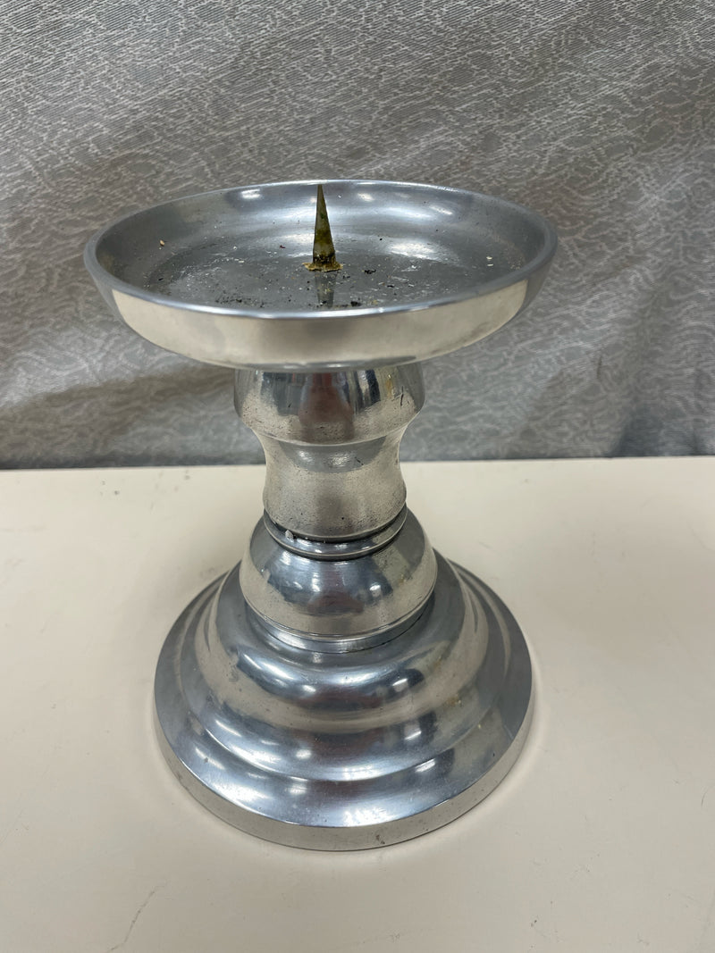 SILVER CANDLE STAND