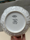 2 WHITE CABBAGE LEAF BOWLS
