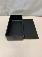 ALLIGATOR PATTERN BLACK GOLD POLYRESIN BOX