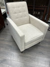 WHITE UPHOL RECLINER