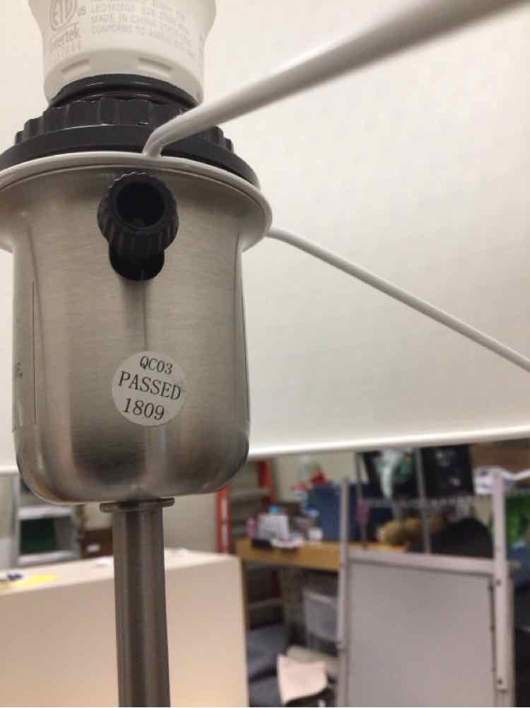 SILVER ADJ. HEIGHT FLOOR LAMP