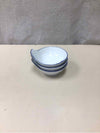 3 SMALL BLUE/WHITE RICE BOWLS