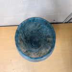BLUE SWIRL GLASS VASE