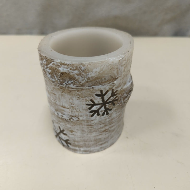 WINTRY THEME FAUX CANDLE