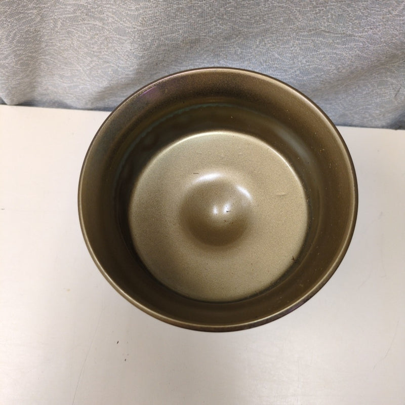 GOLD GLASS BOWL ON STAND