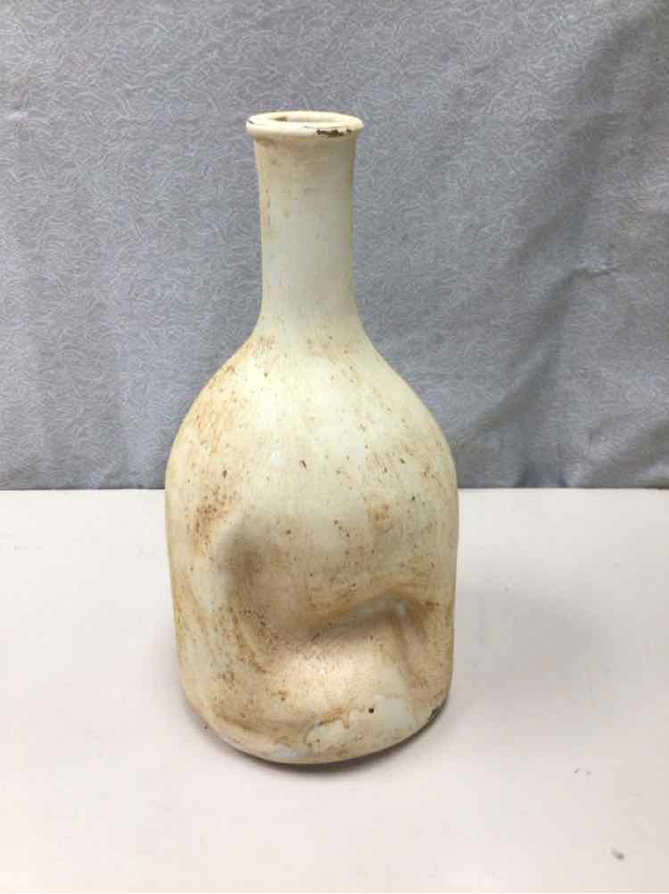 DIST. WHITE CRUMPLED VASE