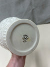 CREAM W/GOLD RIM VASE