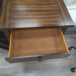 3 DRAWER BROWN WOOD NIGHTSTAND