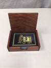 PLAYING CARDS IN WOODEN BOX