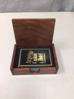 PLAYING CARDS IN WOODEN BOX
