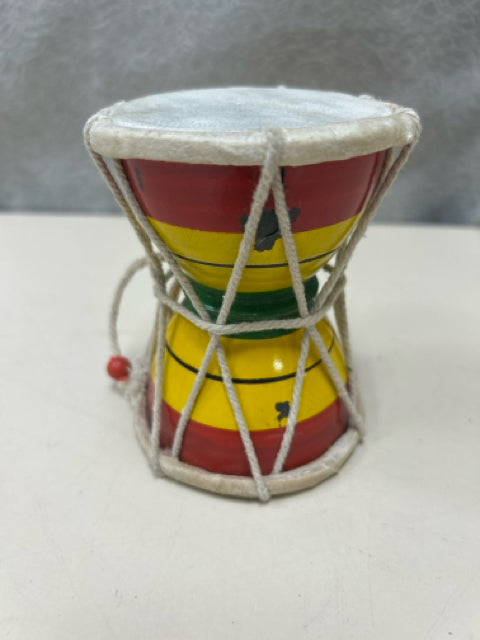 RED YELLOW WOOD DRUM