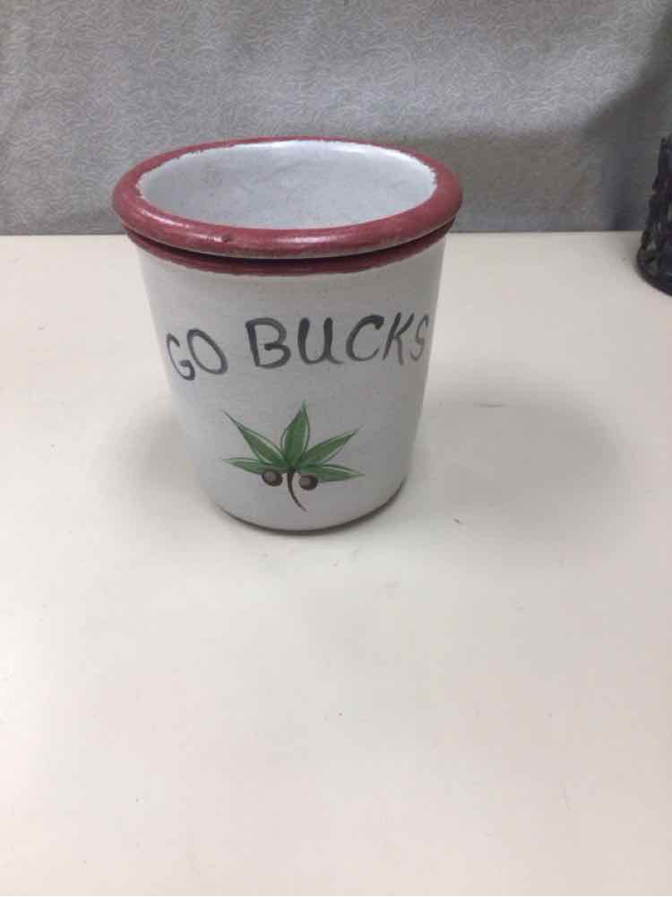 GO BUCKS CERAMIC JAR/VASE