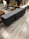 LONG BLACK CONSOLE WITH GLASS FRONT