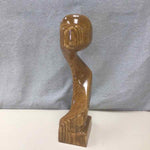 CARVED WOOD "HEAD" STATUE