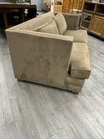 BROWN NAILHEAD SOFA