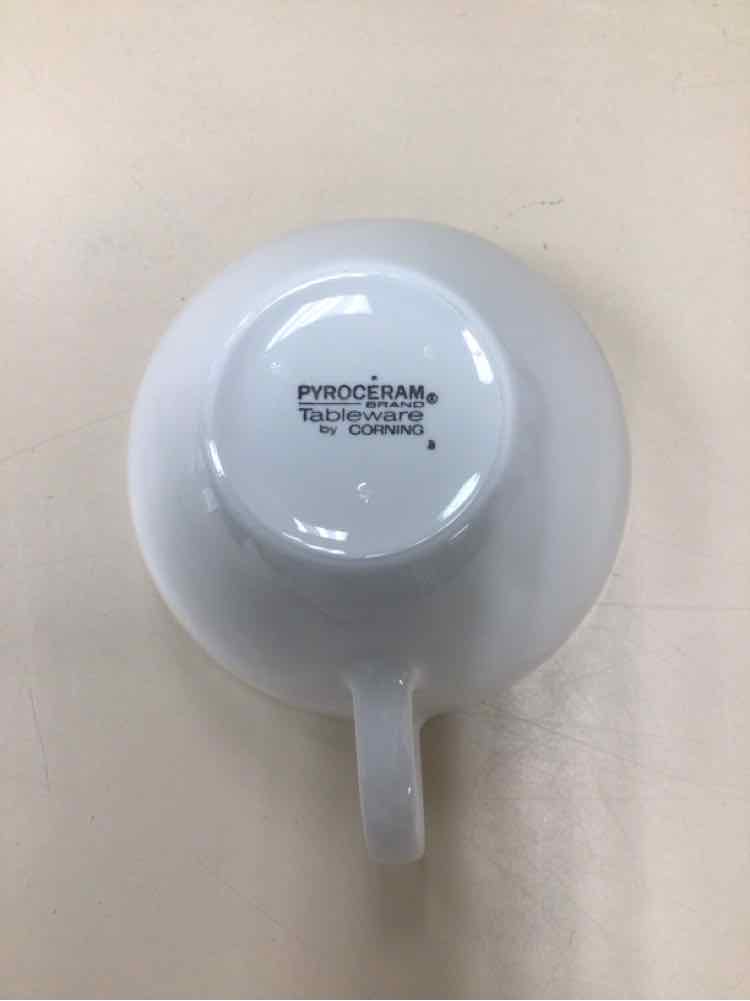 4 WHITE CAPPUCCINO MUGS