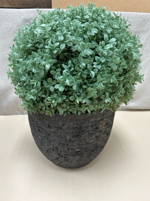 FAUX GREENERY IN GREY PLANTER