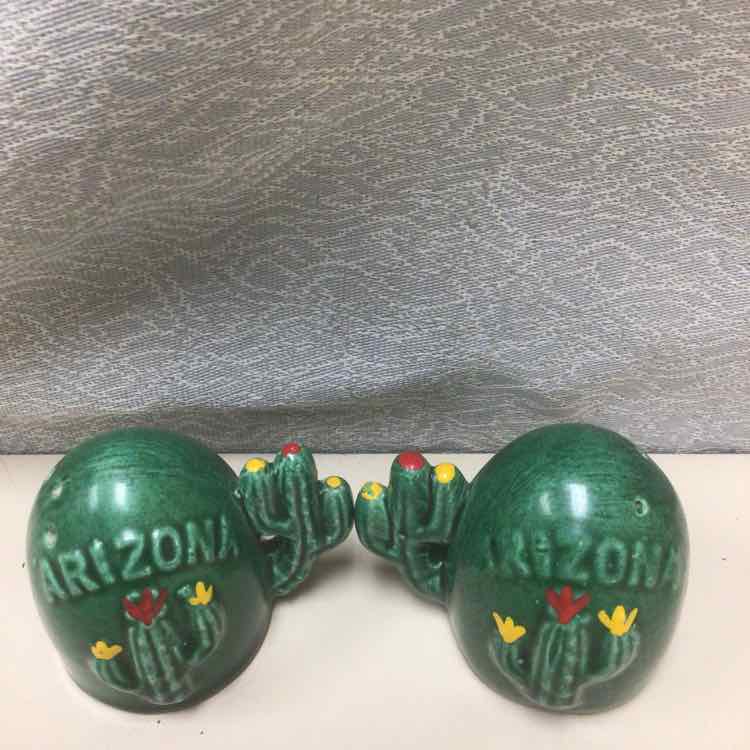 2 GREEN CACTUS S & P SHAKERS