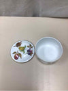 FRUIT DEC PORCELAIN BOWL W/LID
