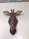 WOOD HANGING GIRAFFE HEAD