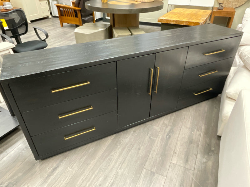 LARGE BLACK MEDIA CONSOLE