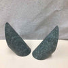 2 GREEN STONE BOOKENDS