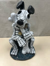 CERAMIC DOG W/BONE