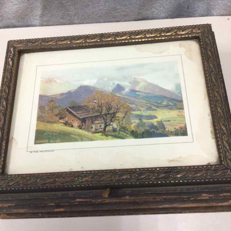 CABIN W/LANDSCAPE JEWELRY BOX