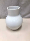 WHITE CURVED VASE