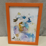 ORANGE FRAME WHIMSICAL WATERCOLOR