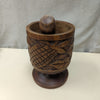 WOOD CARVED BOWL W/GRINDER