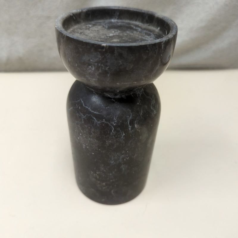 GRAY STONE CANDLESTAND