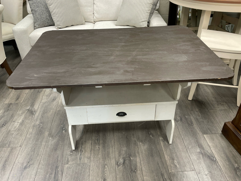 GREY PAINTED TABLE W/DRAWER