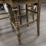 3 31" BEIGE WOOD/CUSHION STOOLS